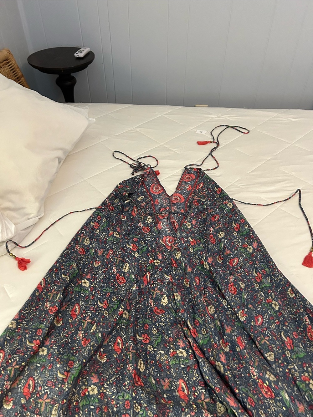 Boho Floral Multicolor Maxi/ Midi Halter dress